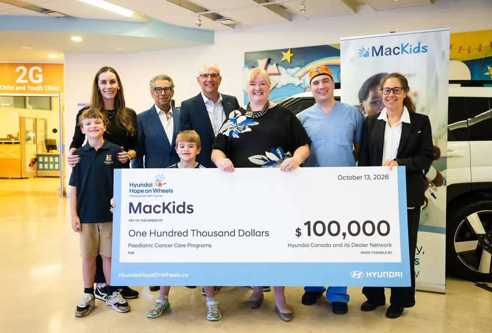 Inspired by Bennett’s journey, Hyundai Hope on Wheels donates $100,000 to support pediatric cancer care at McMaster Children’s Hospital 1